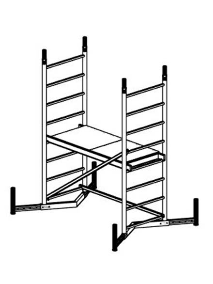 Модулно Алуминиево скеле AS1003 - 3м раб.височина