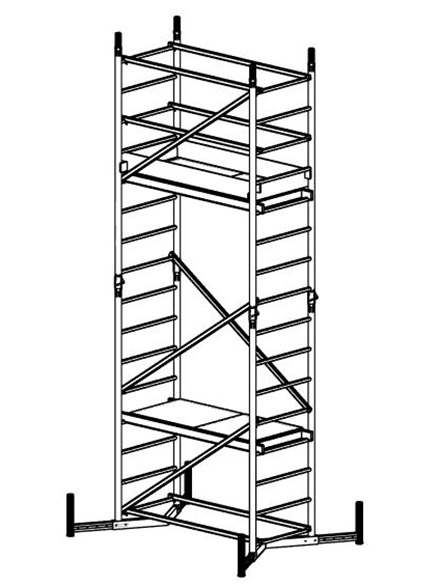 Модулно Алуминиево скеле AS1005 - 5м раб.височина