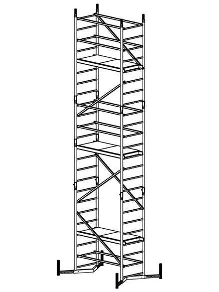 Модулно Алуминиево скеле AS1007 - 7м раб.височина